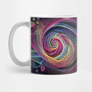 Psychedelic looking abstract illustration spirograph swirls Mug